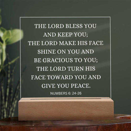 The Lord Bless You and Keep You | Printed Acrylic Plaque