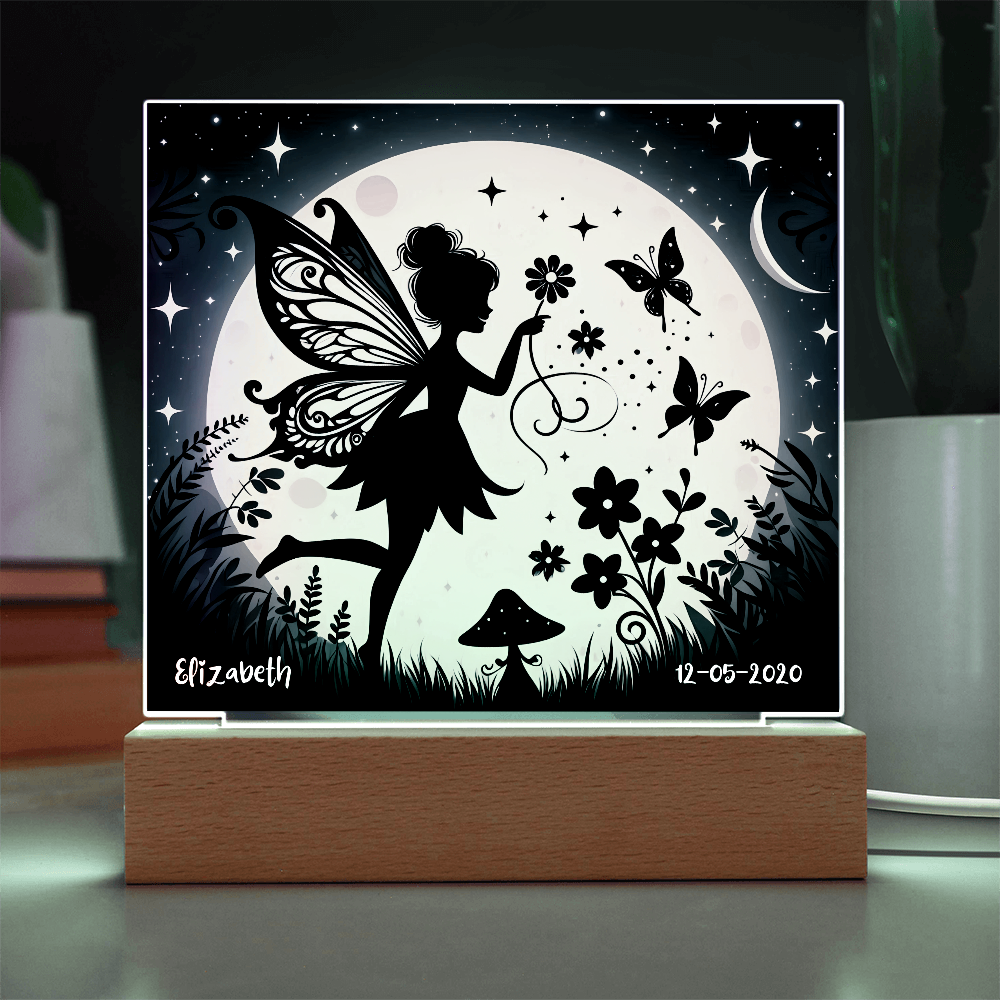 Personalized Fairy Night Light - Corded/Battery Operated with Color Changing LED