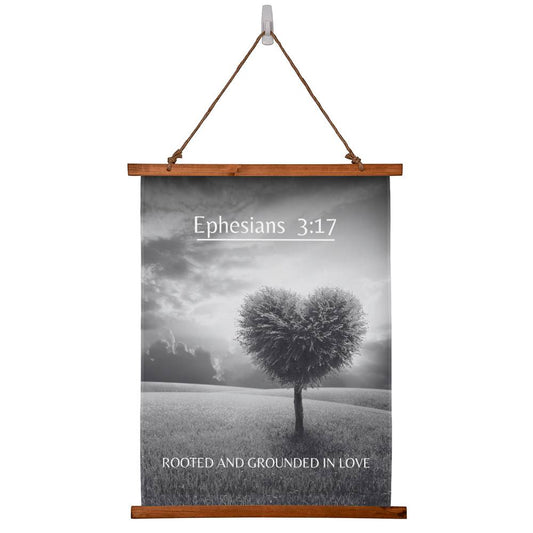 Rooted And Grounded In Love | Vertical Wall Tapestry