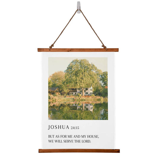 As For Me And My House | Joshua 24:15 | Vertical Wall Tapestry