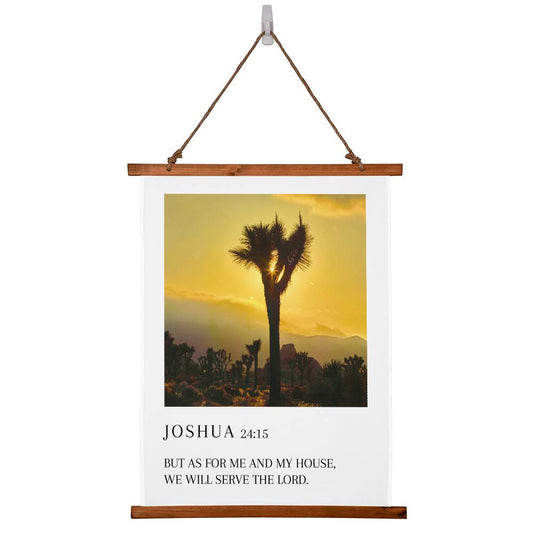 Joshua 24:15 | As For Me And My House | Vertical Wall Tapestry