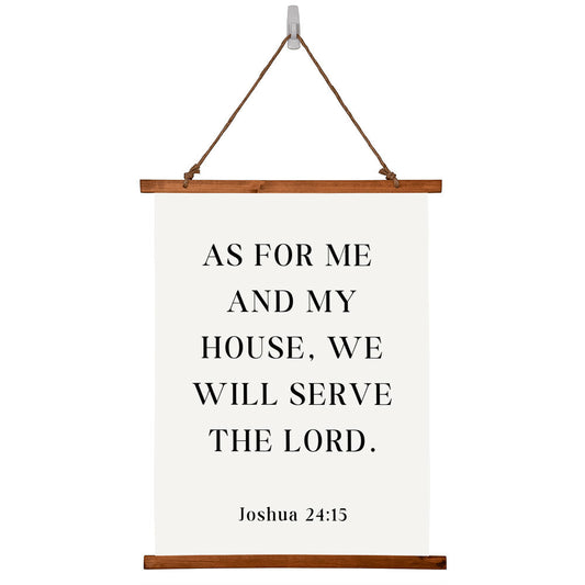As For Me And My House | Joshua 24:15 Vertical Wall Tapestry