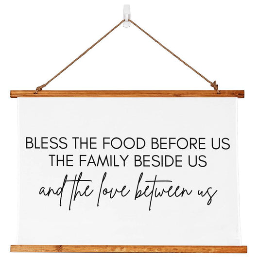 Bless The Food Before Us | Horizontal Wall Tapestry