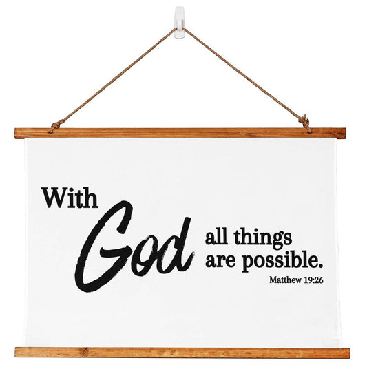 With God All Things Are Possible | Horizontal Tapestry