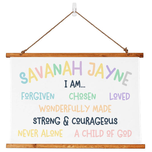 Christian Bible Affirmations for Kids, Christian Nursery Decor