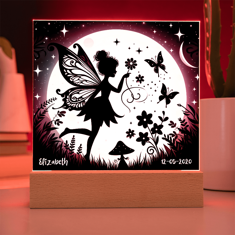 Personalized Fairy Night Light - Corded/Battery Operated with Color Changing LED