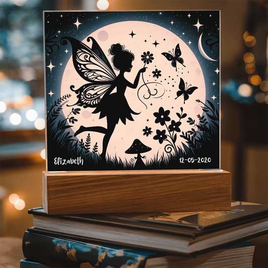 Personalized Fairy Night Light - Corded/Battery Operated with Color Changing LED