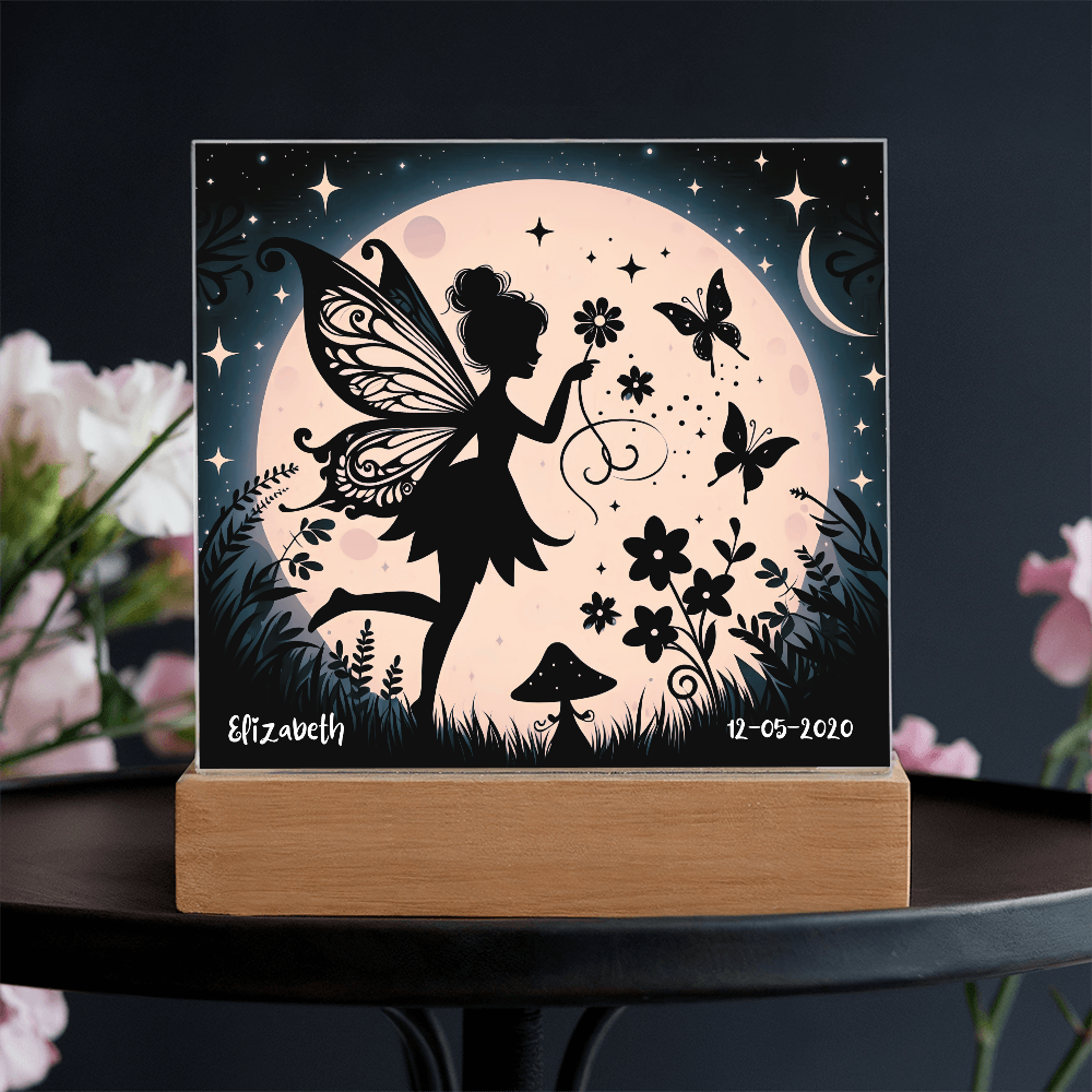 Personalized Fairy Night Light - Corded/Battery Operated with Color Changing LED