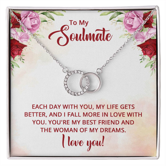 To My Soulmate I Love You | Perfect Pair Necklace