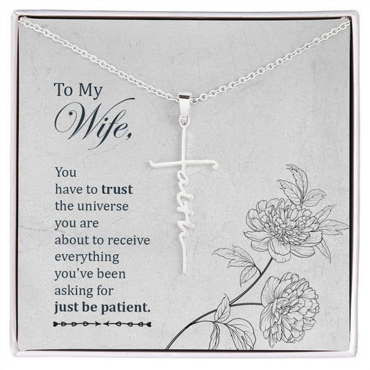 To My Wife | Faith Cross Necklace
