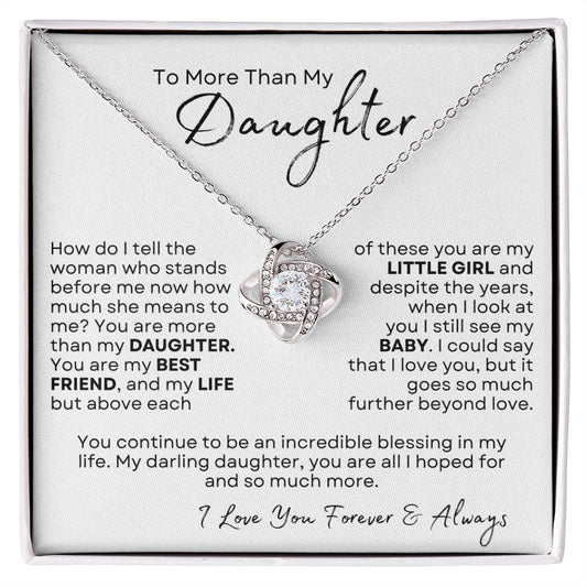To More Than My Daughter | Love Knot Necklace