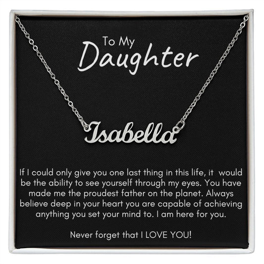 To My Daughter - From Dad | Personalized Name Necklace