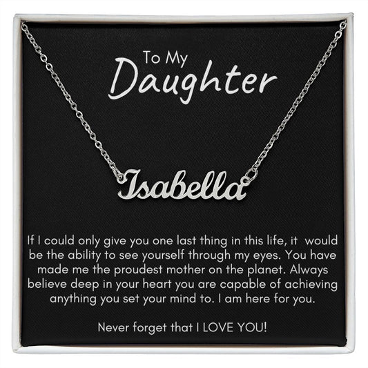To My Daughter - From Mom | Personalized Name Necklace