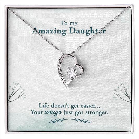 To My Amazing Daughter Forever Love Necklace