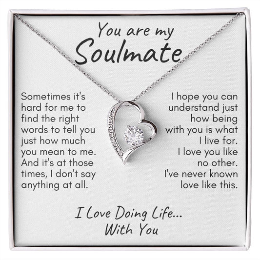 You Are My Soulmate - Love Doing Life With You | Forever Heart Necklace