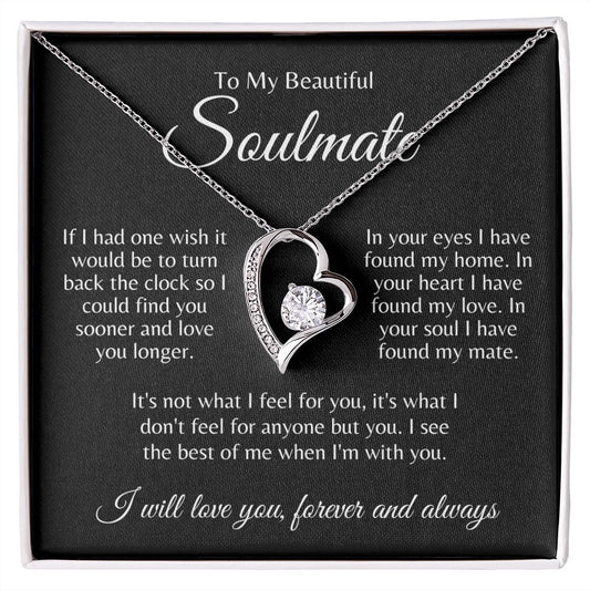 To My Beautiful Soulmate - The Best Of Me When I'm With You | Forever Love Necklace