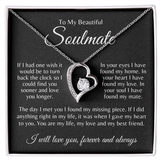 To My Beautiful Soulmate - You Are My Life | Forever Love Necklace