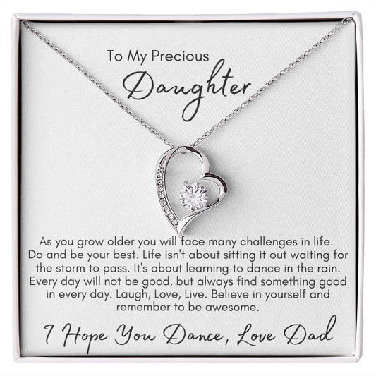 To My Precious Daughter - I Hope You Dance | Forever Love Necklace